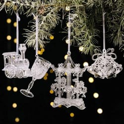 clear acrylic christmas ornaments angel hanging transparent tree decorations
