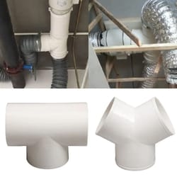 pvc ventilation duct connector splitter y t joint exhaust pipe coupler
