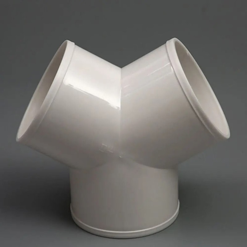 PVC Ventilation Duct Connector Splitter Y T Joint Exhaust Pipe Coupler 8