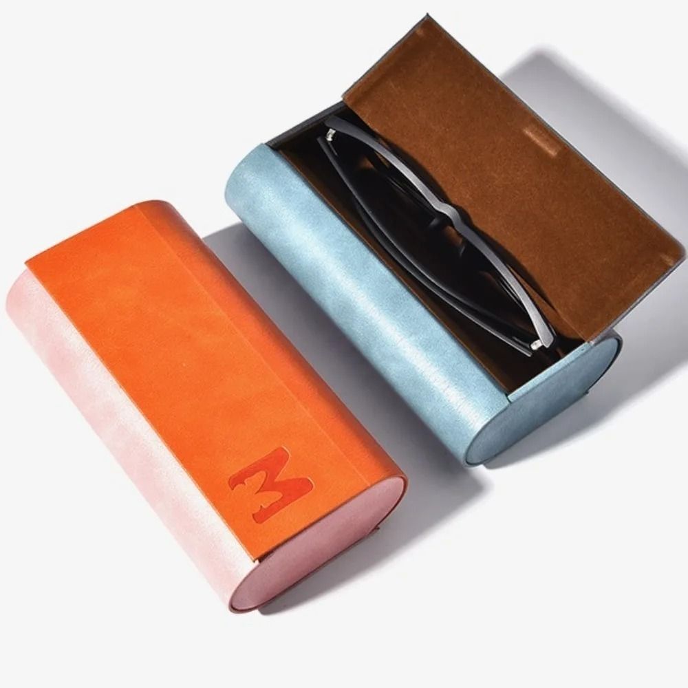 Double Glasses Case Dual Eyeglasses Holder 2 Pair Portable Double Layer Storage 7