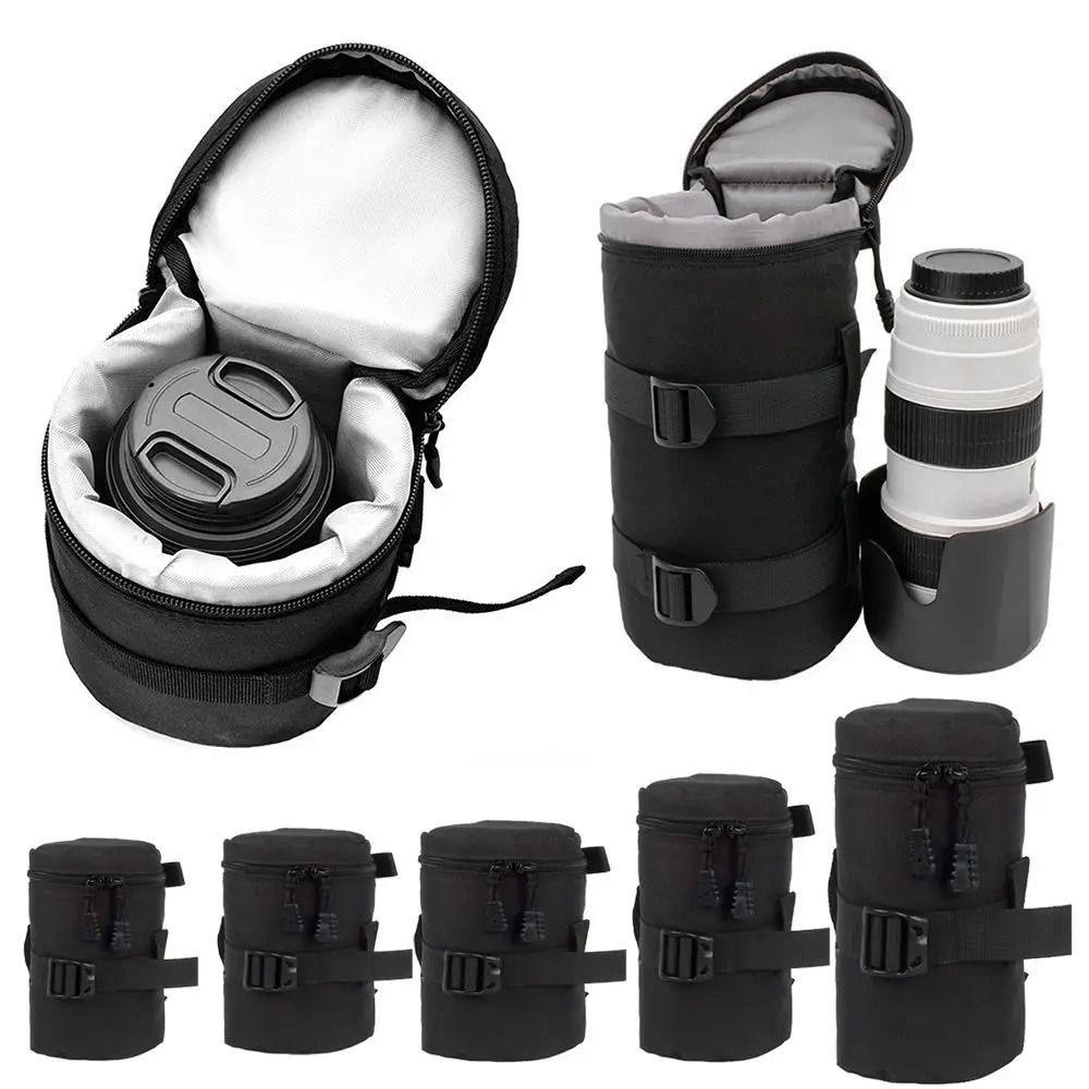 Waterproof Camera Lens Bag Padded DSLR Lens Case Soft Protective Lens Pouch 0