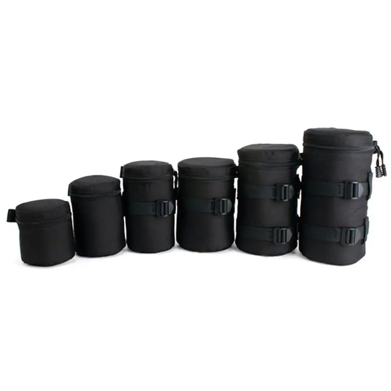 Waterproof Camera Lens Bag Padded DSLR Lens Case Soft Protective Lens Pouch 8