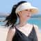 Womens Wide Brim Sun Hat Foldable Ponytail UV Protection Summer Cap 8