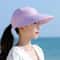 Womens Wide Brim Sun Hat Foldable Ponytail UV Protection Summer Cap 1