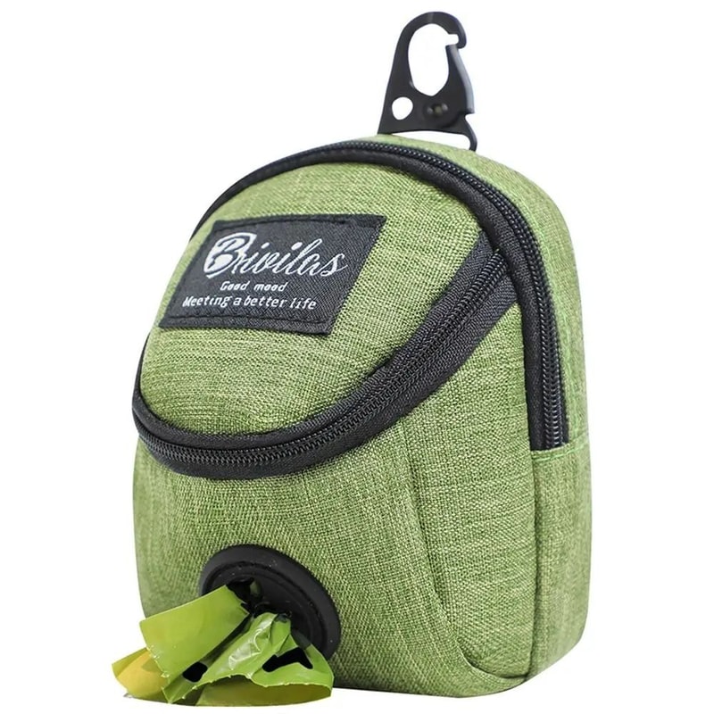 Dog Treat Pouch Training Bag With Poop Bag Dispenser Portable Pet Walking Waist Bag 4