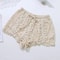 Boho Crochet Shorts High Waist Lace Up Summer Beach Shorts For Women 8