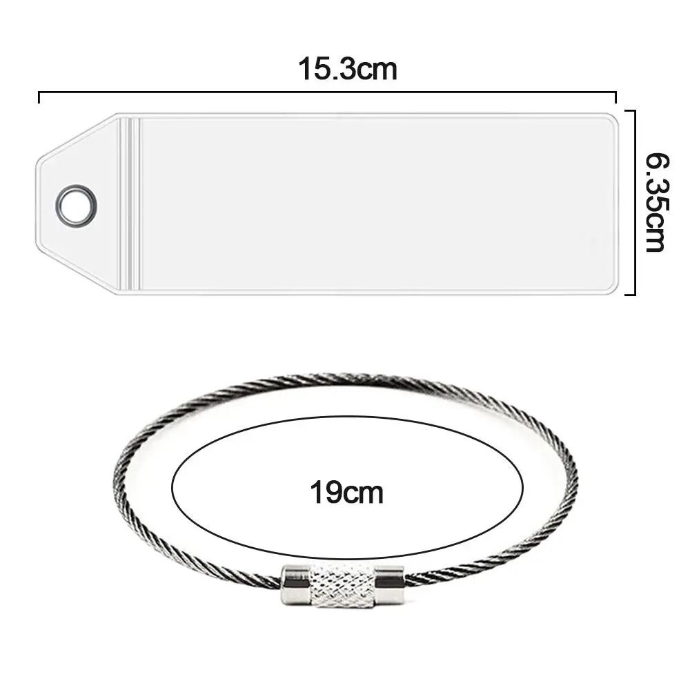 Cruise Luggage Tag Holder Travel Suitcase Label With Steel Loop Secure Tag Cover 1