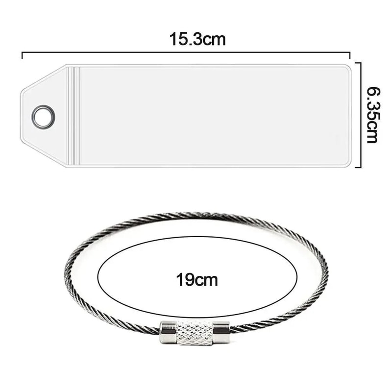 Cruise Luggage Tag Holder Travel Suitcase Label With Steel Loop Secure Tag Cover 1