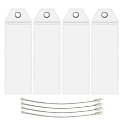 cruise luggage tag holder travel suitcase label with steel loop secure tag cover