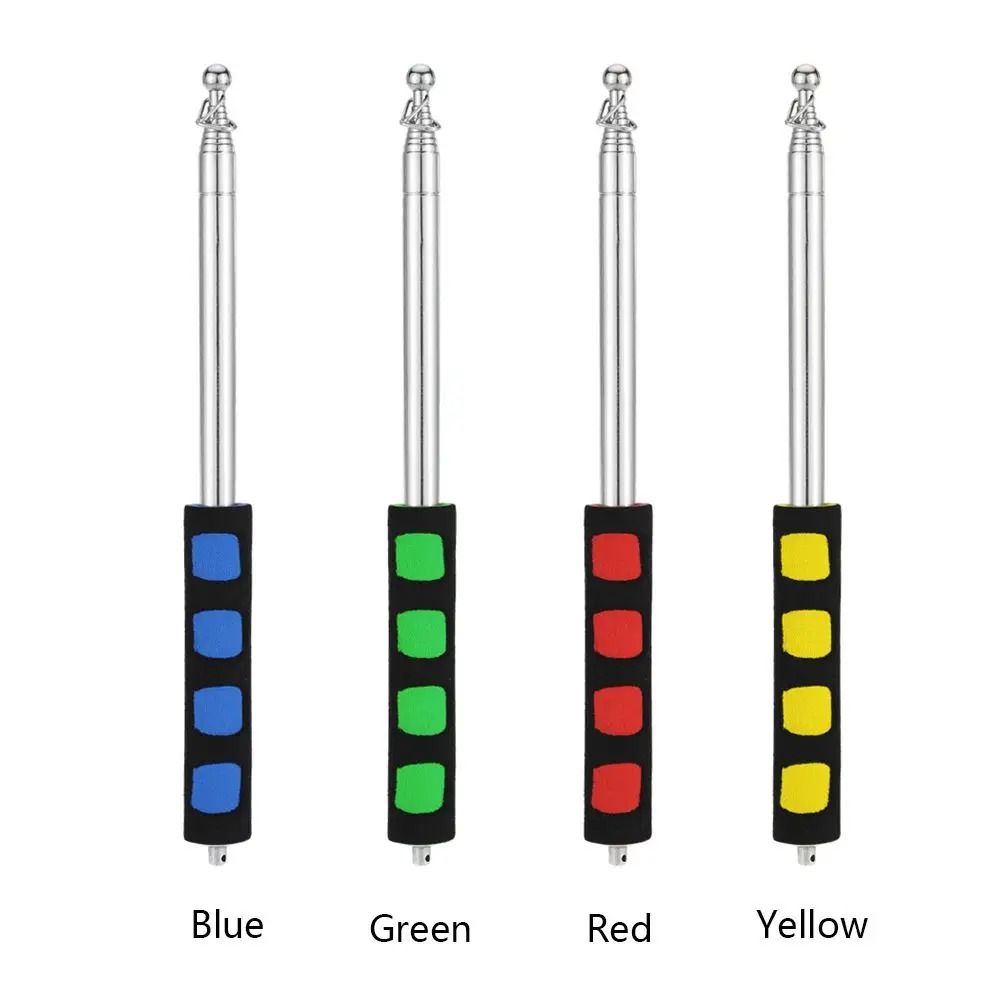 Telescopic Flagpole Stainless Steel Extendable Pointer Stick For Teaching And Tours 5