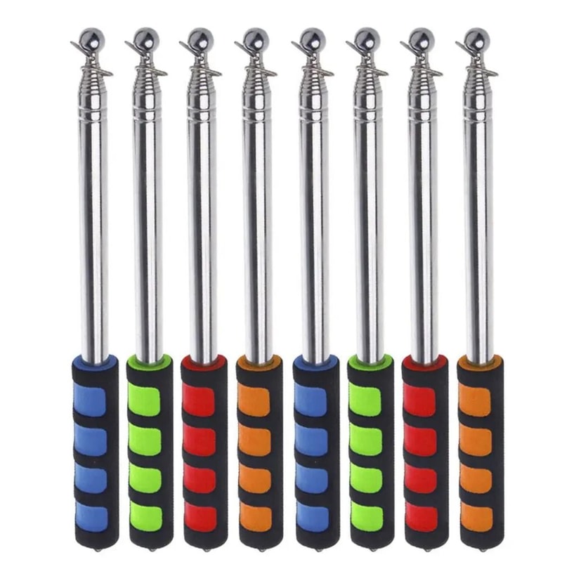 Telescopic Flagpole Stainless Steel Extendable Pointer Stick For Teaching And Tours 7