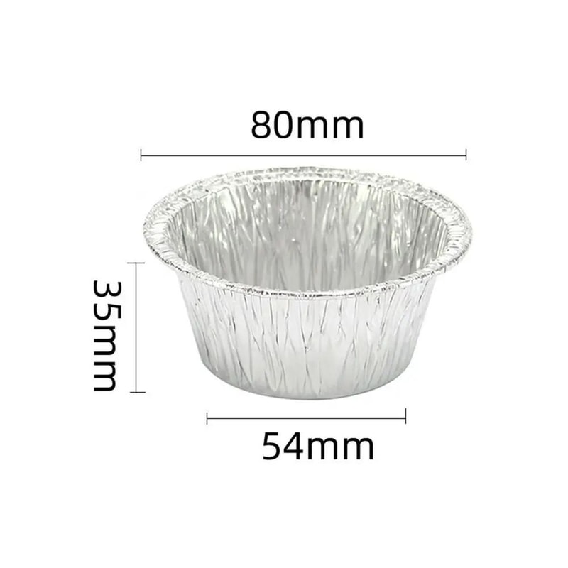 Foil Cupcake Liners Non Stick Muffin Baking Cups Disposable Wrappers Pack Of 50 2