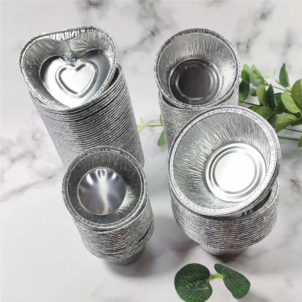 Foil Cupcake Liners Non Stick Muffin Baking Cups Disposable Wrappers Pack Of 50 0