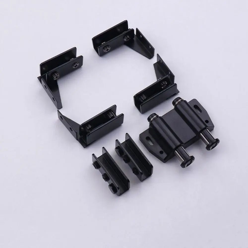 Glass Door Hinge Zinc Alloy Non Perforated Cabinet Glass Hinge Set Of 2 6