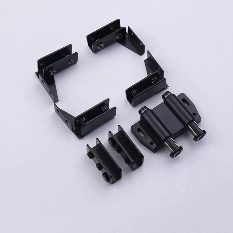 Glass Door Hinge Zinc Alloy Non Perforated Cabinet Glass Hinge Set Of 2 6