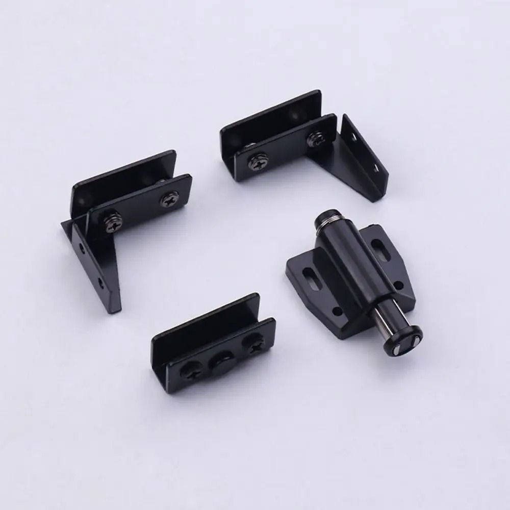 Glass Door Hinge Zinc Alloy Non Perforated Cabinet Glass Hinge Set Of 2 4
