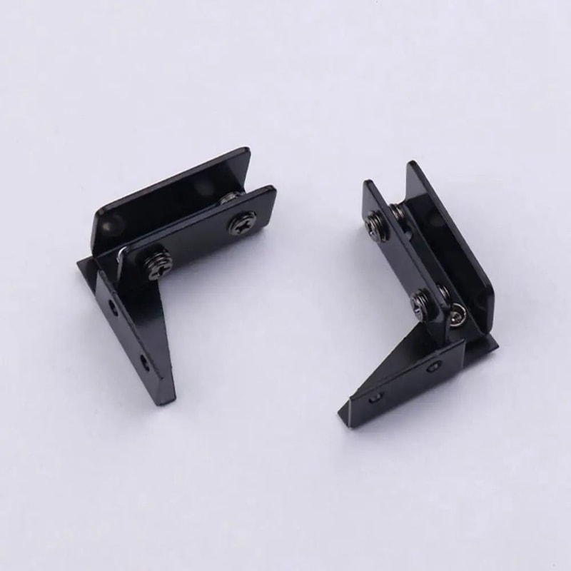 Glass Door Hinge Zinc Alloy Non Perforated Cabinet Glass Hinge Set Of 2 2