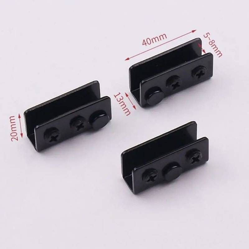 Glass Door Hinge Zinc Alloy Non Perforated Cabinet Glass Hinge Set Of 2 8