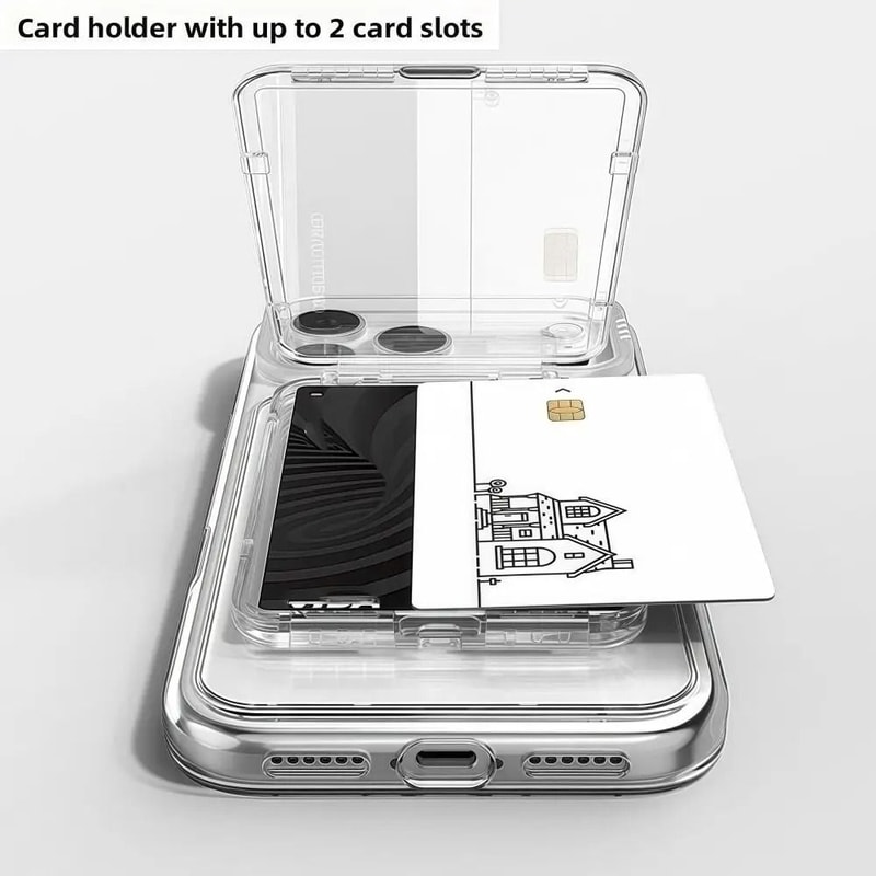 Transparent MagSafe Card Holder Wallet Stand With Shockproof Magnetic Design 4