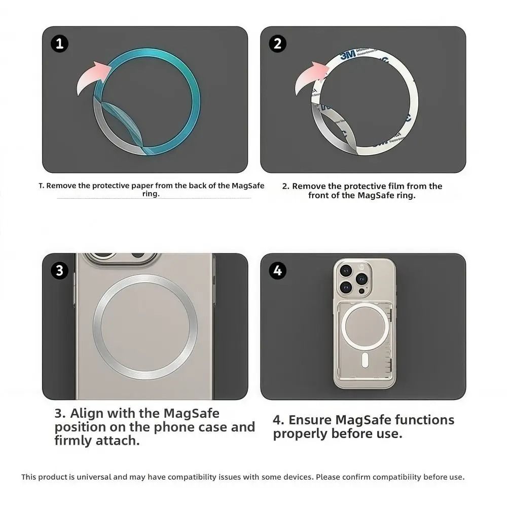 Transparent MagSafe Card Holder Wallet Stand With Shockproof Magnetic Design 5