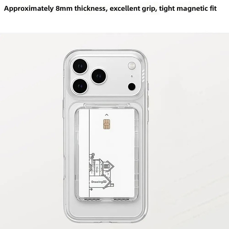 Transparent MagSafe Card Holder Wallet Stand With Shockproof Magnetic Design 6
