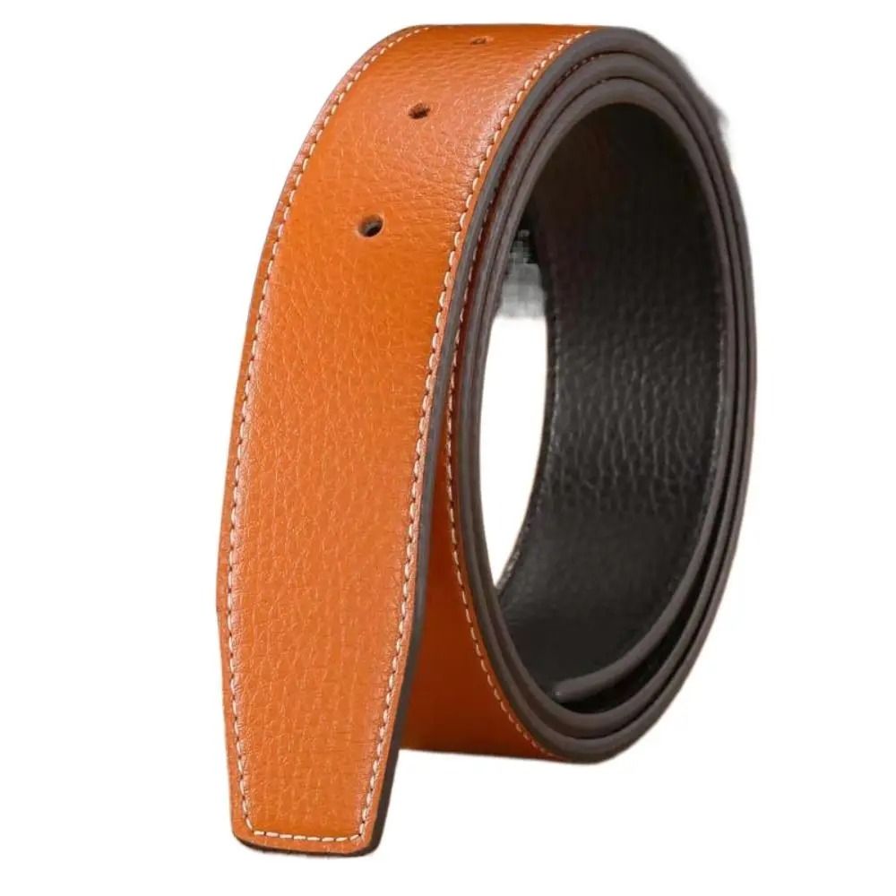Genuine Leather Replacement Belt Strap Durable No Buckle Waistband For Jeans And Trousers 6