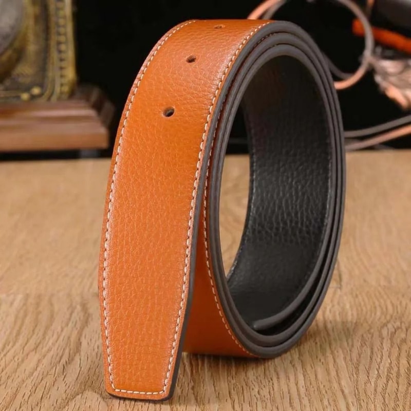 Genuine Leather Replacement Belt Strap Durable No Buckle Waistband For Jeans And Trousers 8