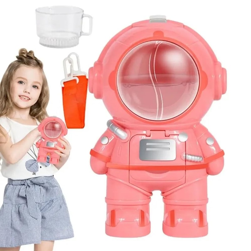 Astronaut Kids Water Bottle With Straw Portable Mini Water Dispenser Cup 4