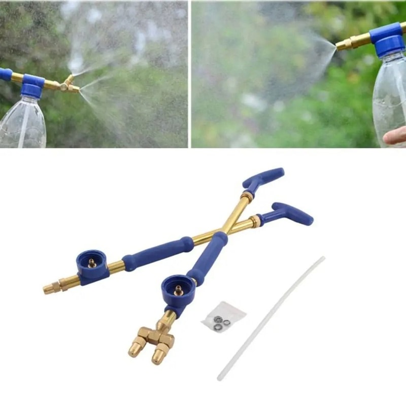 Brass Adjustable Misting Nozzle High Pressure Push Pull Garden Spray Head 7
