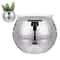 Disco Ball Planter Mirror Glass Flower Pot Silver Decorative Vase 0