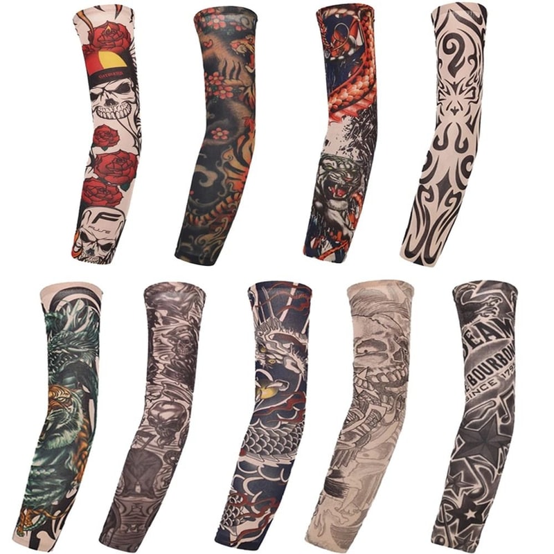Tattoo Arm Sleeves UV Protection Cooling Arm Covers For Outdoor Sports 0
