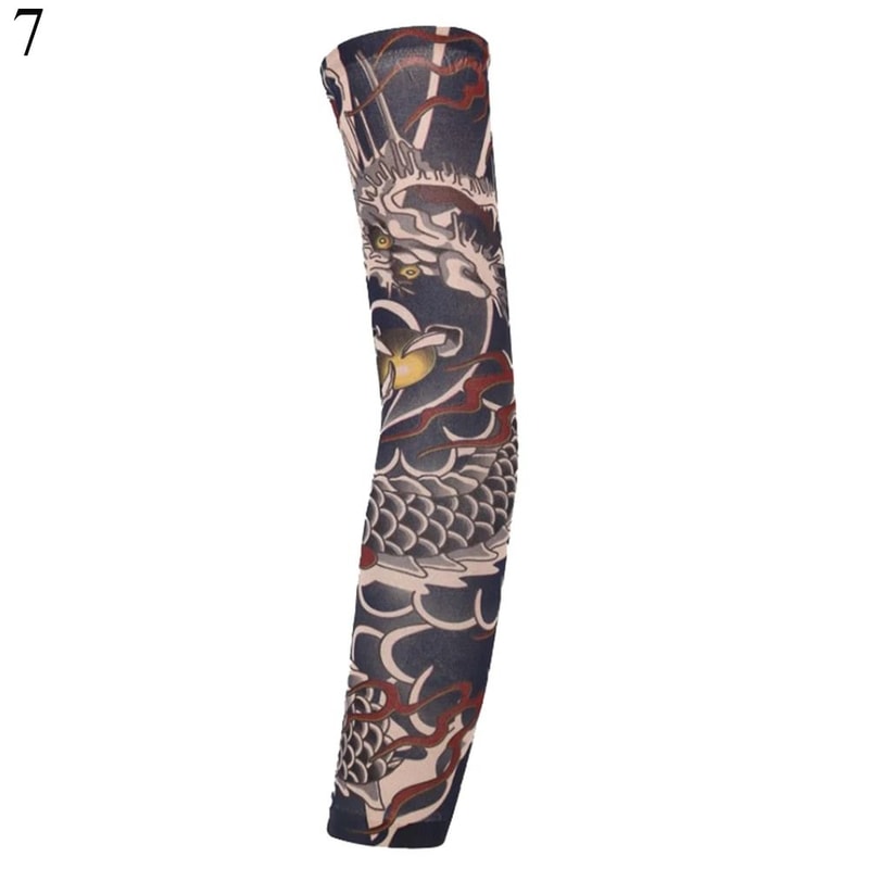 Tattoo Arm Sleeves UV Protection Cooling Arm Covers For Outdoor Sports 7