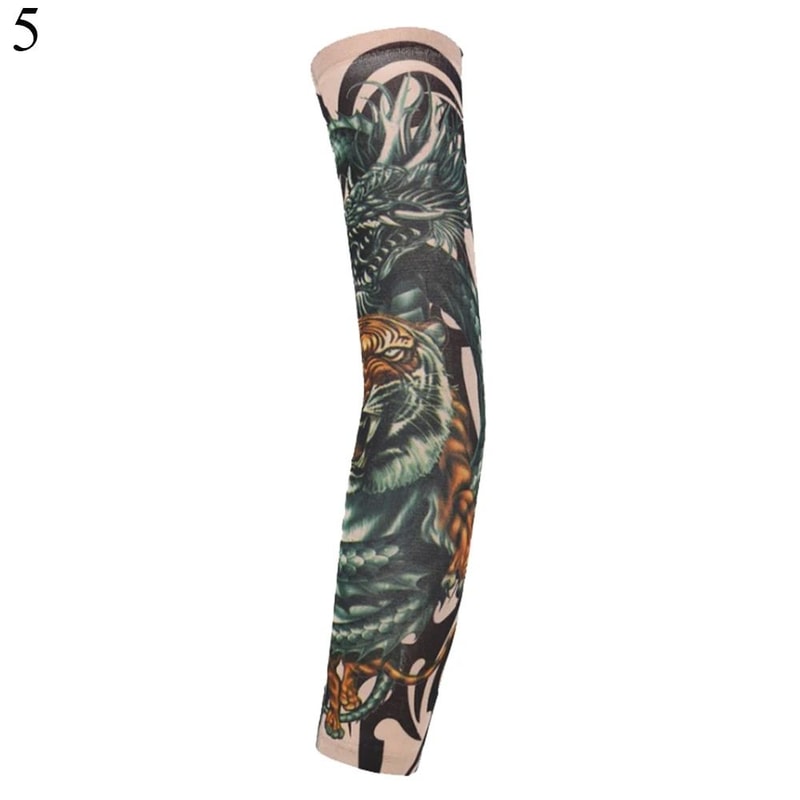 Tattoo Arm Sleeves UV Protection Cooling Arm Covers For Outdoor Sports 5