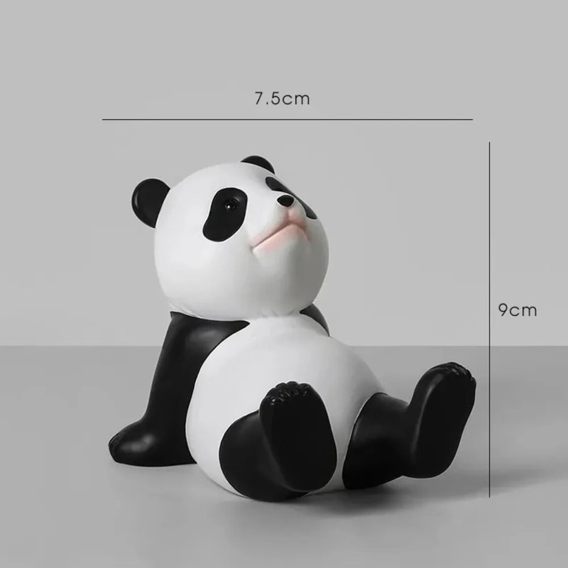 Cute Panda Phone Holder Resin Desk Stand And Decorative Figurine 4