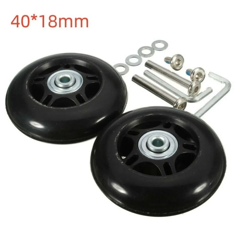 Silent Luggage Wheel Replacement Set Suitcase Wheel Repair Kit With Axles 1