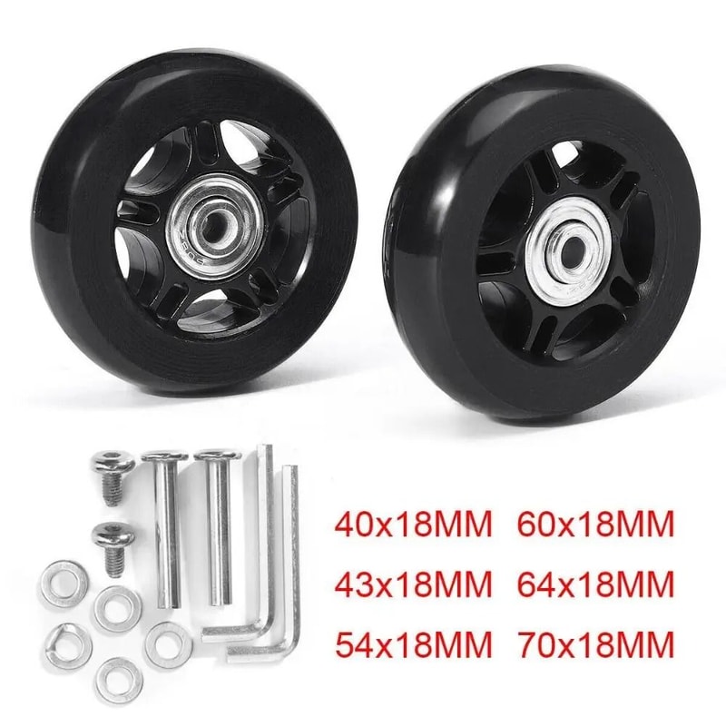 Silent Luggage Wheel Replacement Set Suitcase Wheel Repair Kit With Axles 8