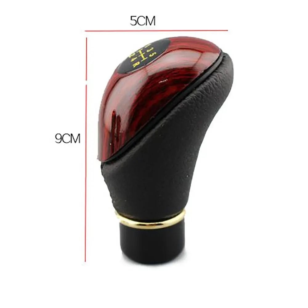 Universal Car Gear Shift Knob Wooden Manual Gear Stick Handle 5