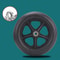 Heavy Duty Wheelchair Caster Wheel Solid Tire Front Wheel Replacement 14