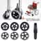 Heavy Duty Wheelchair Caster Wheel Solid Tire Front Wheel Replacement 15