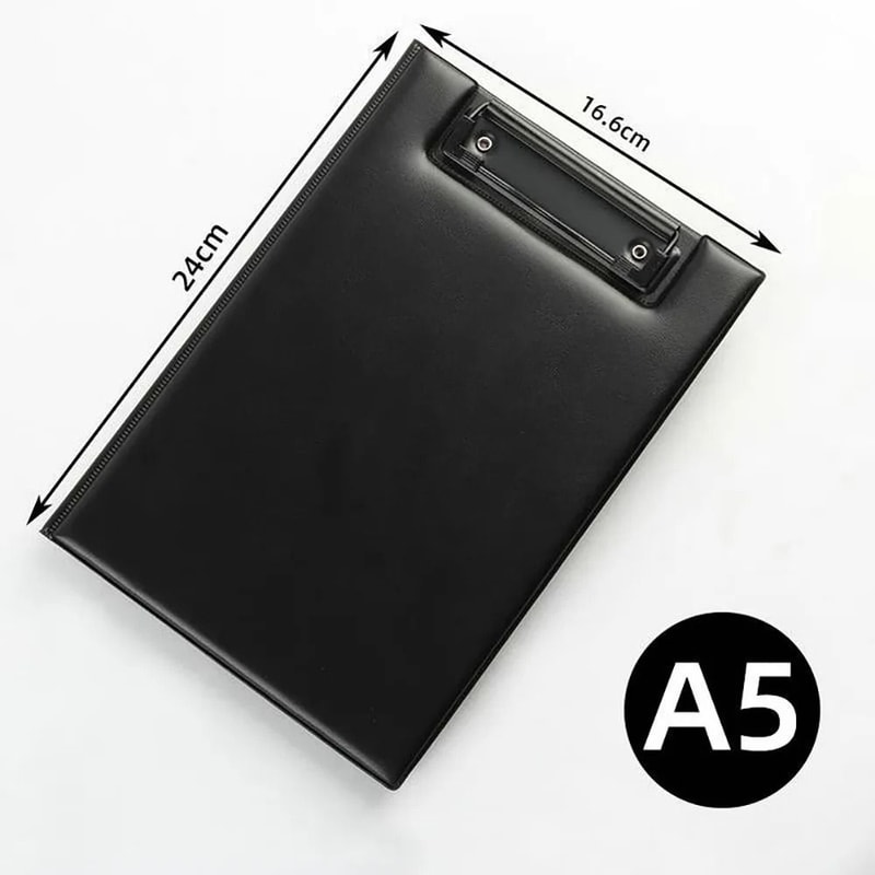 PU Leather Clipboard Folder A4 A5 Conference Writing Pad With Clip Buckle 1