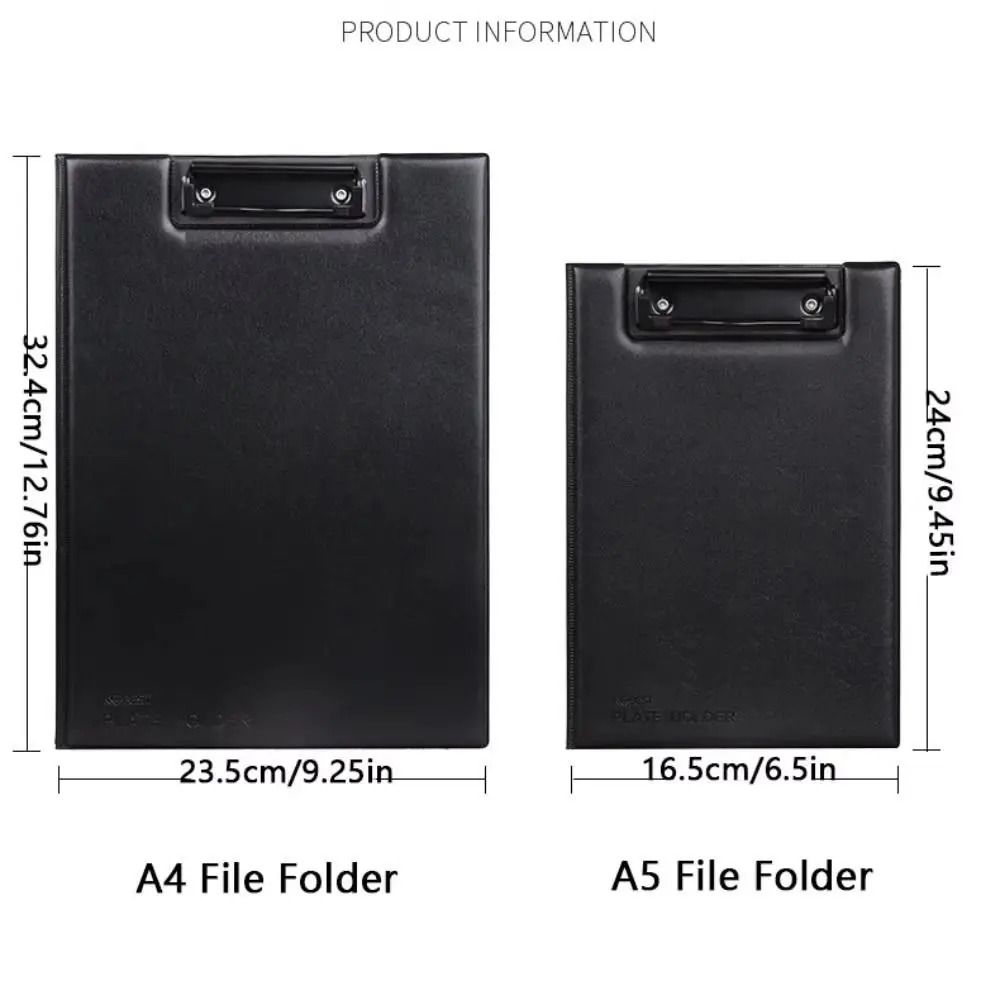 PU Leather Clipboard Folder A4 A5 Conference Writing Pad With Clip Buckle 4