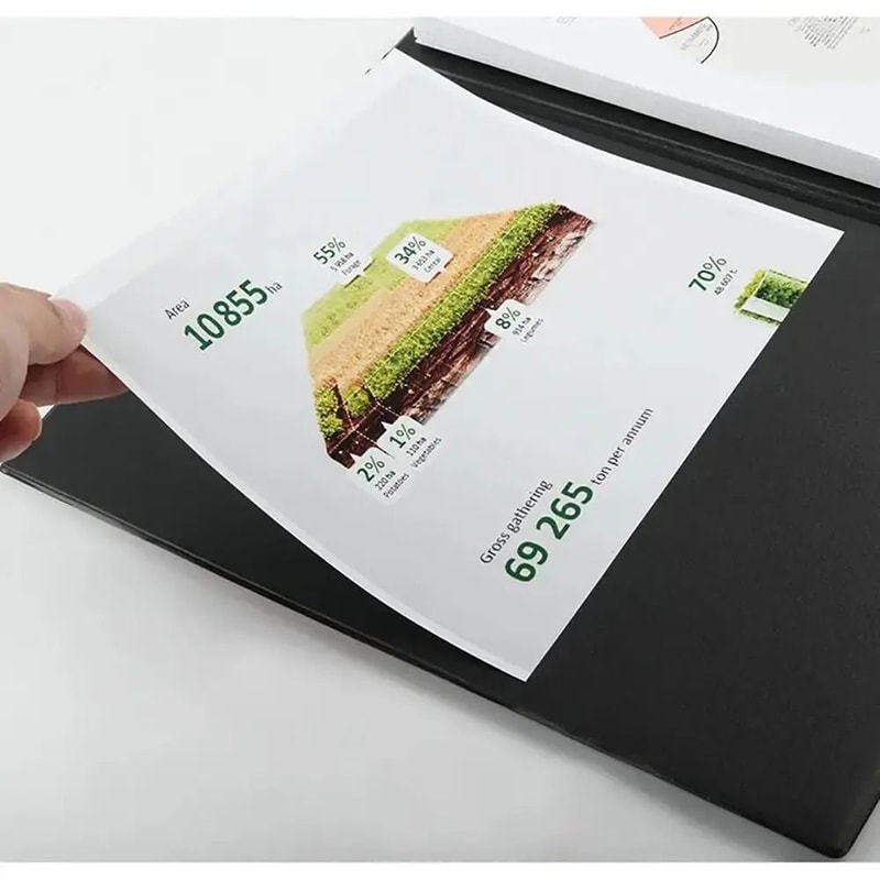PU Leather Clipboard Folder A4 A5 Conference Writing Pad With Clip Buckle 5