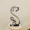 Modern Wrought Iron Dog Figurine Abstract Animal Sculpture Home Decor 5