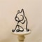 Modern Wrought Iron Dog Figurine Abstract Animal Sculpture Home Decor 4