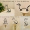 Modern Wrought Iron Dog Figurine Abstract Animal Sculpture Home Decor 6
