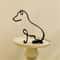 Modern Wrought Iron Dog Figurine Abstract Animal Sculpture Home Decor 1