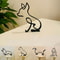 Modern Wrought Iron Dog Figurine Abstract Animal Sculpture Home Decor 0