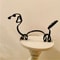 Modern Wrought Iron Dog Figurine Abstract Animal Sculpture Home Decor 7