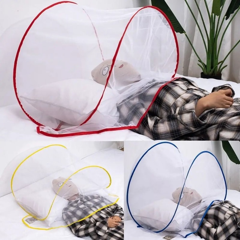 Portable Pop Up Mini Mosquito Net Head Face Protective Cover 0