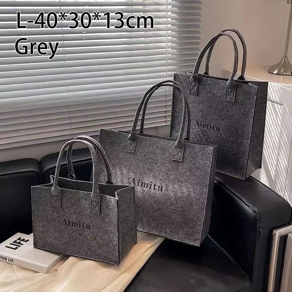 Felt Shoulder Bag Large Capacity Casual Crossbody Messenger Handbag 6